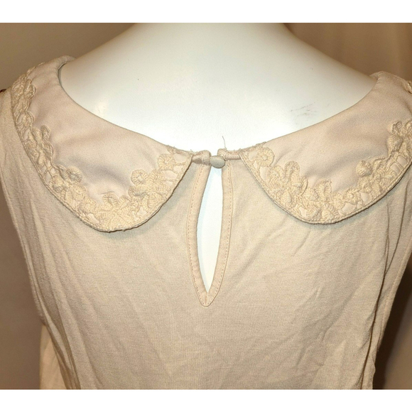 LC Lauren Conrad Floral Embellished Peter Pan Collar Blouse - Size M - Picture 6 of 8